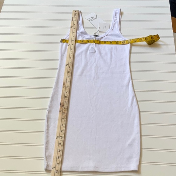 NWT- Zara ribbed dress with buttons.  Size S - Picture 2 of 4